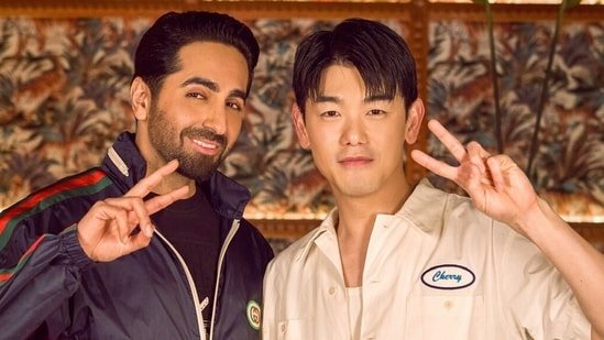 Actor Ayushmann Khurrana with singer Eric Nam