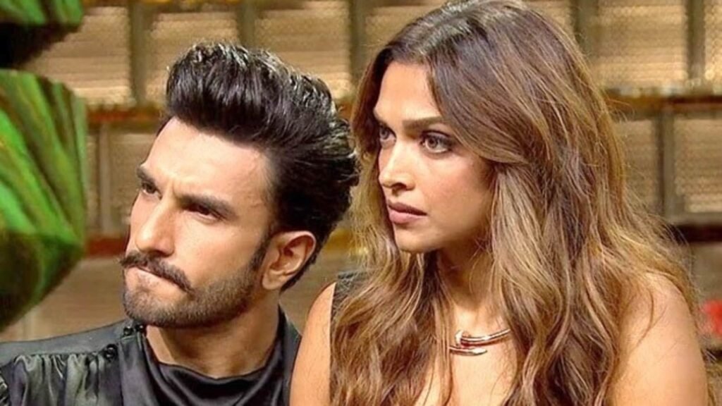 Deepika Padukone with Ranveer Singh on the opening episode of Koffee With Karan season 8 in 2023. (File Photo)