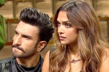 Deepika Padukone with Ranveer Singh on the opening episode of Koffee With Karan season 8 in 2023. (File Photo)