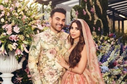 Arbaaz Khan with Sshura Khan during their wedding on December 24, 2023.