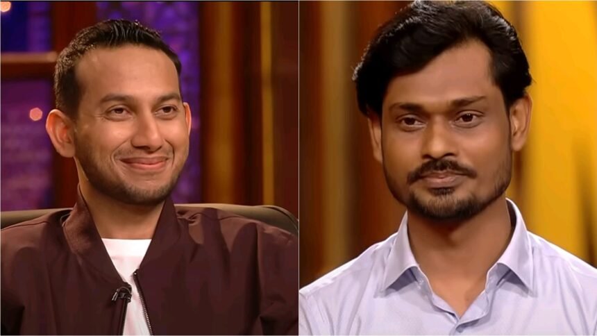 Ritesh Agarwal was impressed with the young entrepreneur from Bihar. (Photo: Shark Tank India/YouTube)